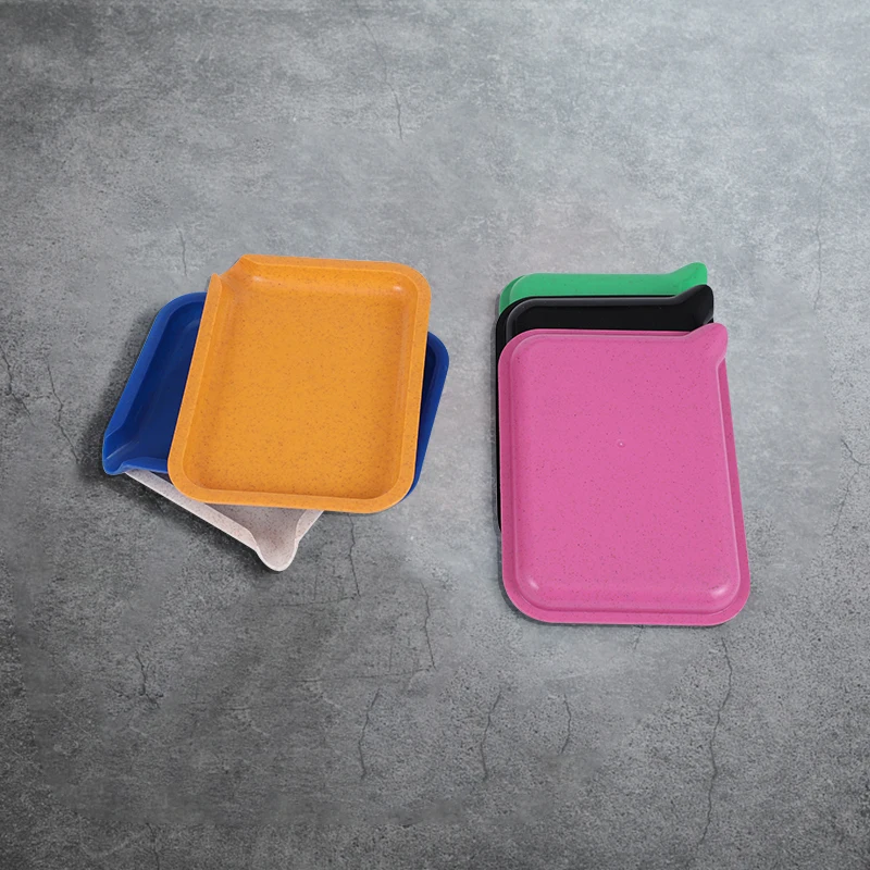 Wholesale Logo Custom 19.4*14.3 CM Plastic Rolling Tray Cheap Smoking Accessories Tobacco Serving Tray