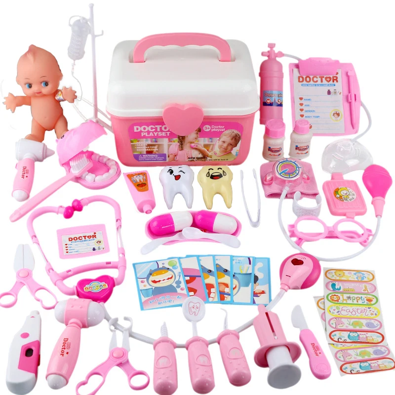 Hot Selling Toddler Medical Kit Simulation Other Pretend Play & Preschool Educational Doctor Portable Toy Suitcase Set for Kids