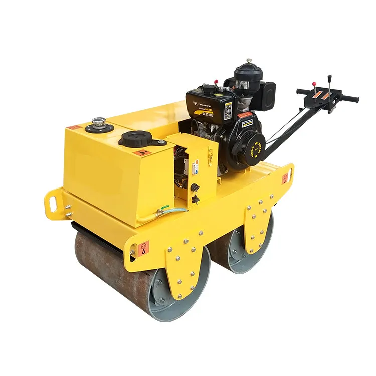 Walk Behind Small Double Drum Roller Compactor asphalt soil compactor roller 1ton