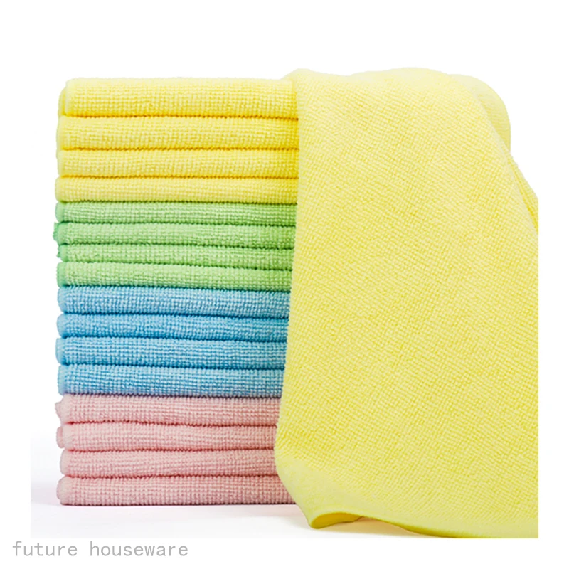 
Green Blue Stock Factory Ship Directly 40cmx40cm 320gsm Microfiber Towel ceaning cloth for mutipurpose 