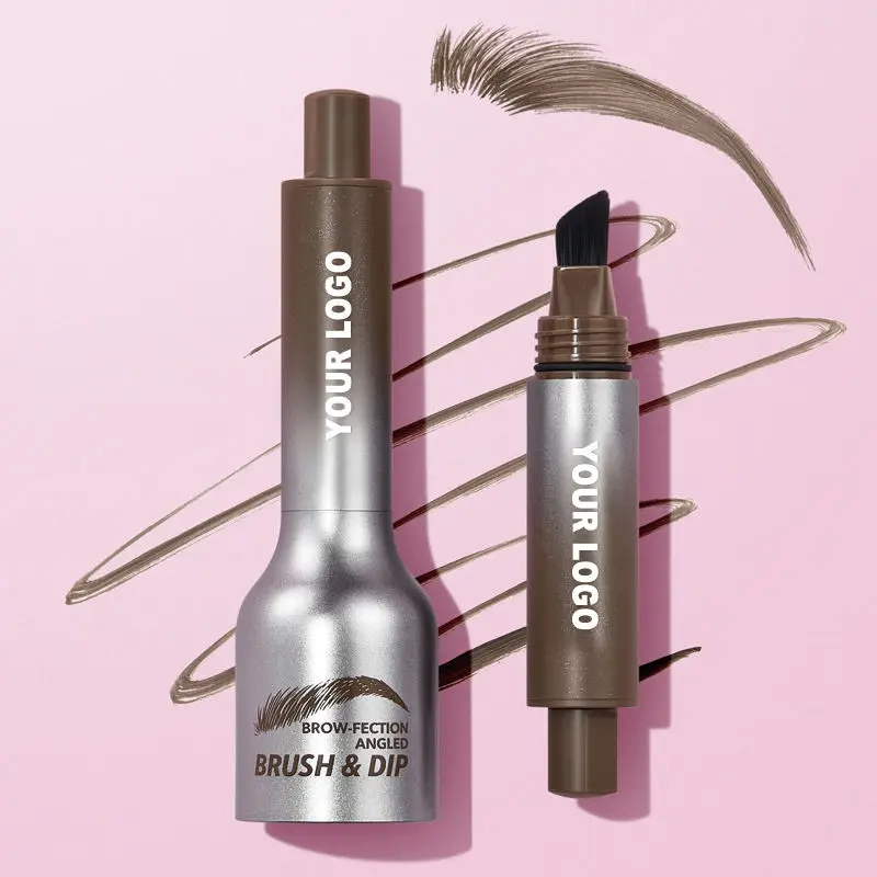 Newest Liquid Eyebrow With Brush Cream Waterproof Long Lasting Brow Gel 4 Colors Eyebrow Pen