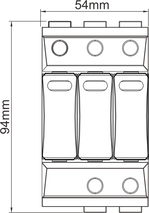 ETEK EKU5-T2-40PV  3P DC1000V Imax 40kA SURGE PROTECTIVE DEVICE ARRESTER  SPD