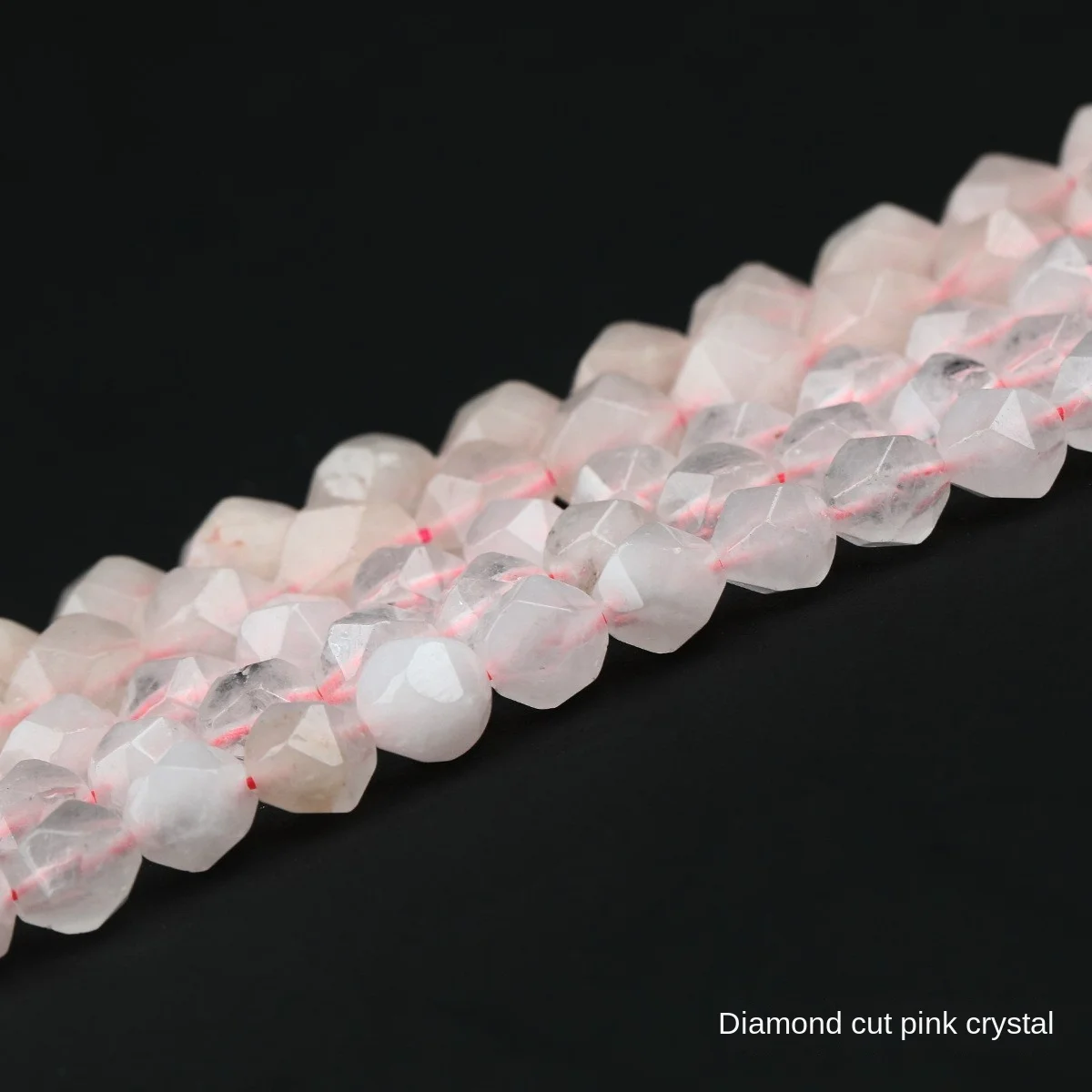 Natural stone loose beads Jasper agate Diamond cut beads Pink Crystal Emperor stone beaded Jewelry DIY accessories