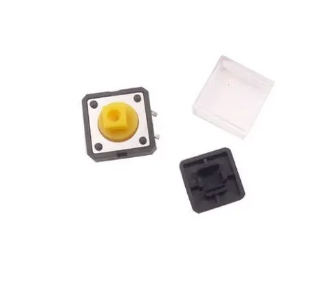 RUIST Square Cap Tactile Push Button Switch Caps 12X12mm For 12X12x7.3Mm Tactile Switch Black