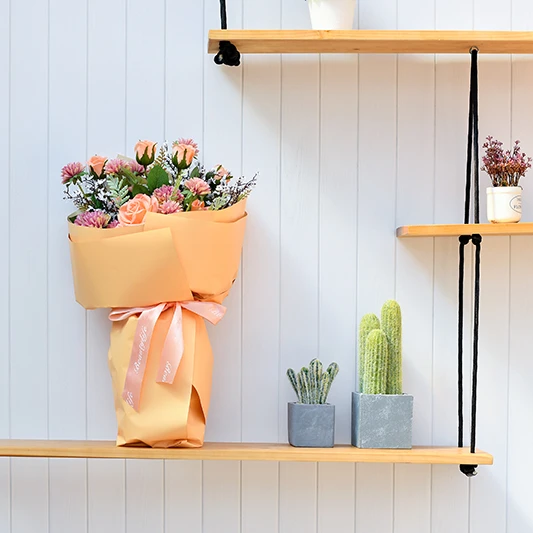 
Shinewrap Custom Printed Antistatic Florist Bouquet Wrapper Flower Wrapping Paper 