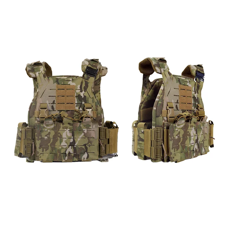 Custom outdoor training shock plate carrier tactical vest MOLLE tactical vest