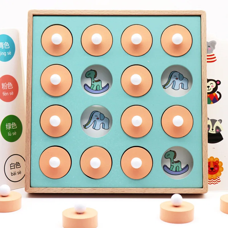 Wooden toys early education teaching  Memory Chess Matching Board Toy other educational toy