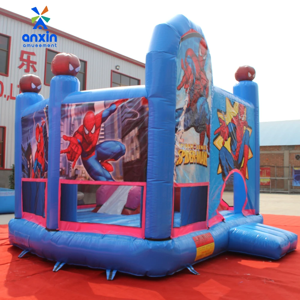 spider man 2024 hot selling inflatable small jumping bed PVC material accept custom commercial rental