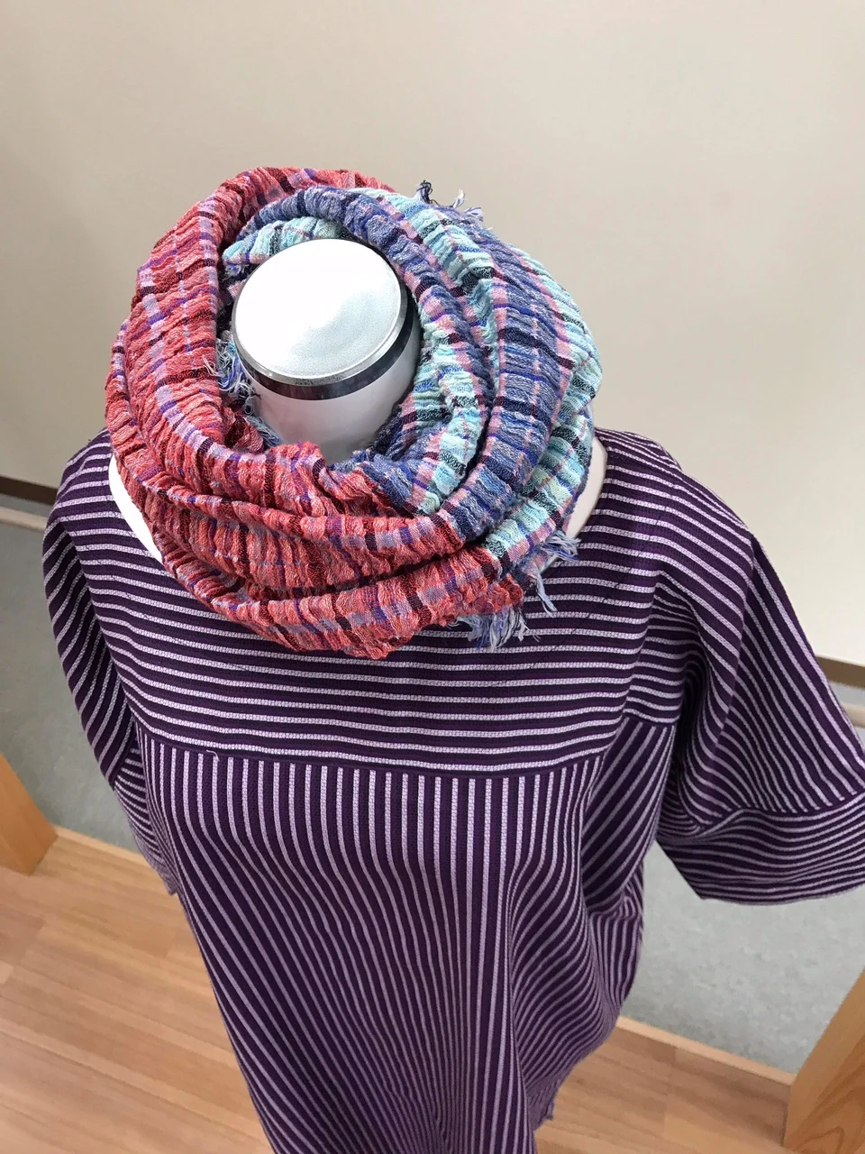 Cotton knitted fabrics women custom breathable warmer snood for sale