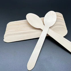 Wholesale High Quality Personalised Ice Cream Primary Colour Wood Spoon