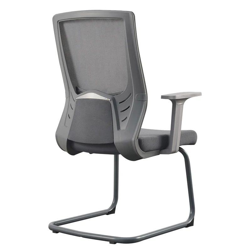 wholesale mid back 33 thickness white printing visitor base home office chair with 2mm thickness tube footrest