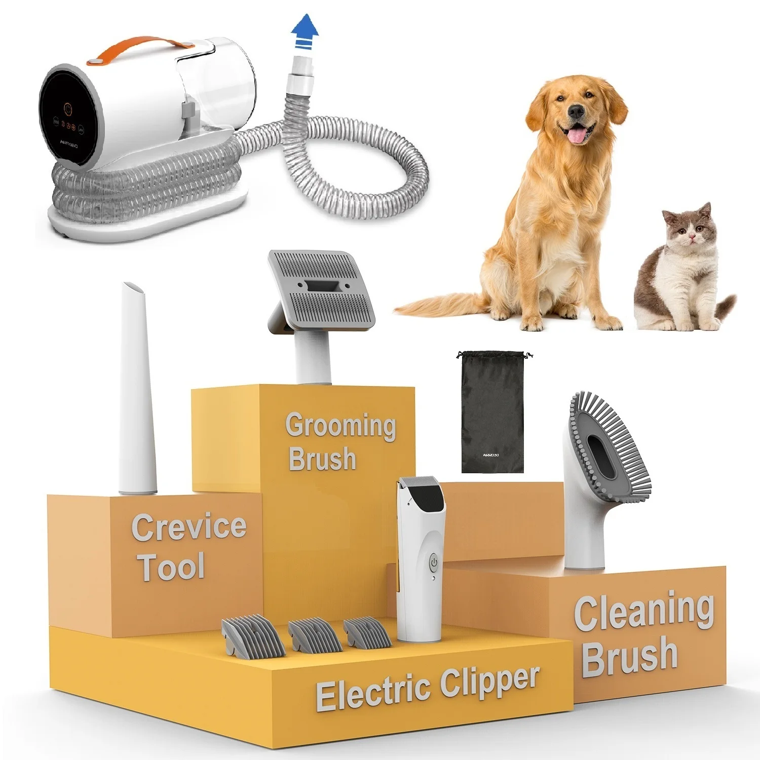 Pet Grooming Vacuum Kit Cleaning Brush Rabbit Groomer Produtos Set Professional Hair Remover For Dogs Cat Vacuum Cleaner Machine
