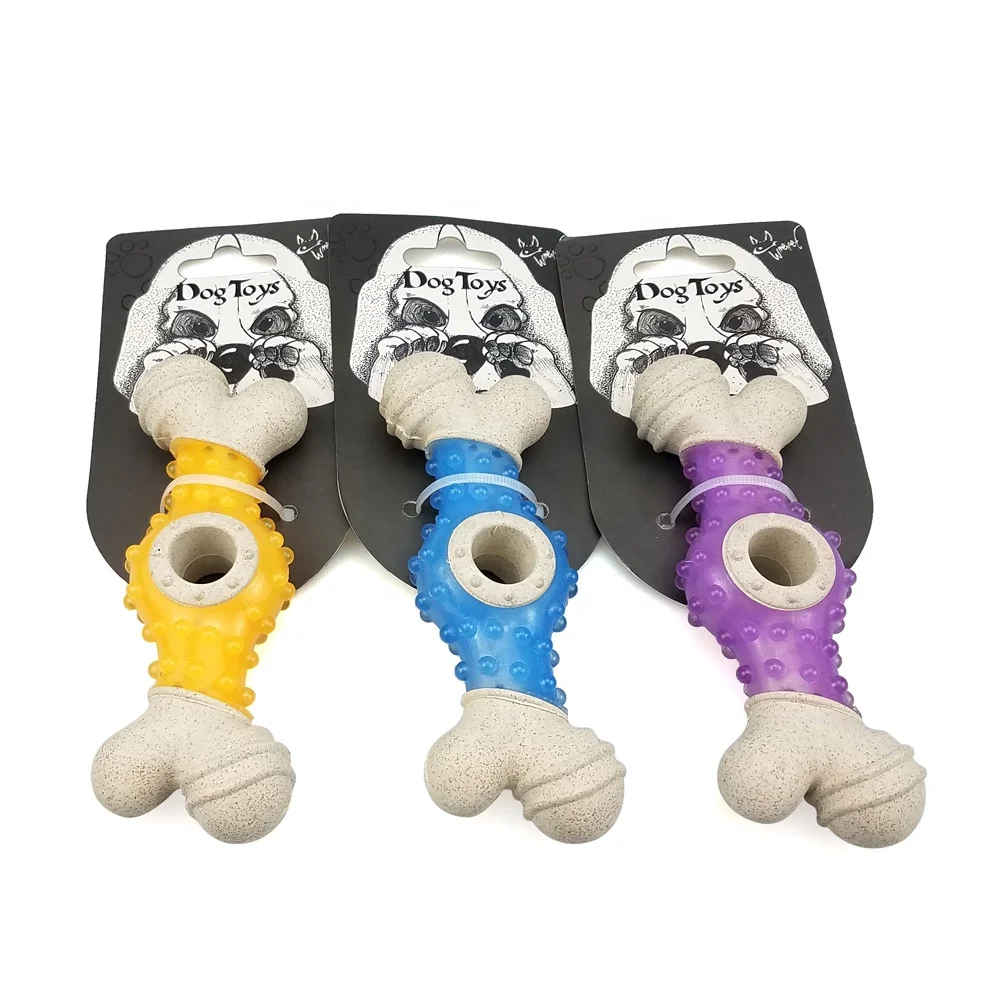 Safe and eco-friendly  material dog bone shape toy teeth cleaning dog chew toy