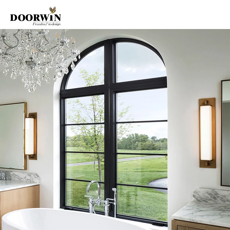 New Design French Style Aluminum And Glass Windows Double Glazed Sound Proof Customized Glass Fixed Windows