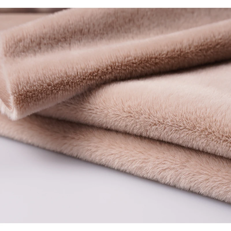 Green Custom Rabbit Fur Velvet Angora Garment Home Textile Velour Fabric Fur Jersey Fabric
