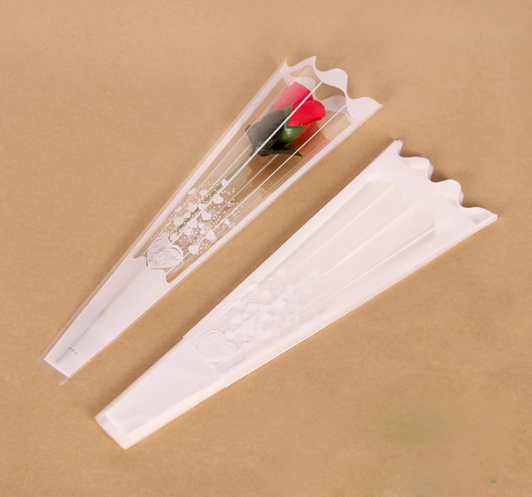 Bouquet Wholesale Accessory Plastic Beautiful Color Printing Single Rose