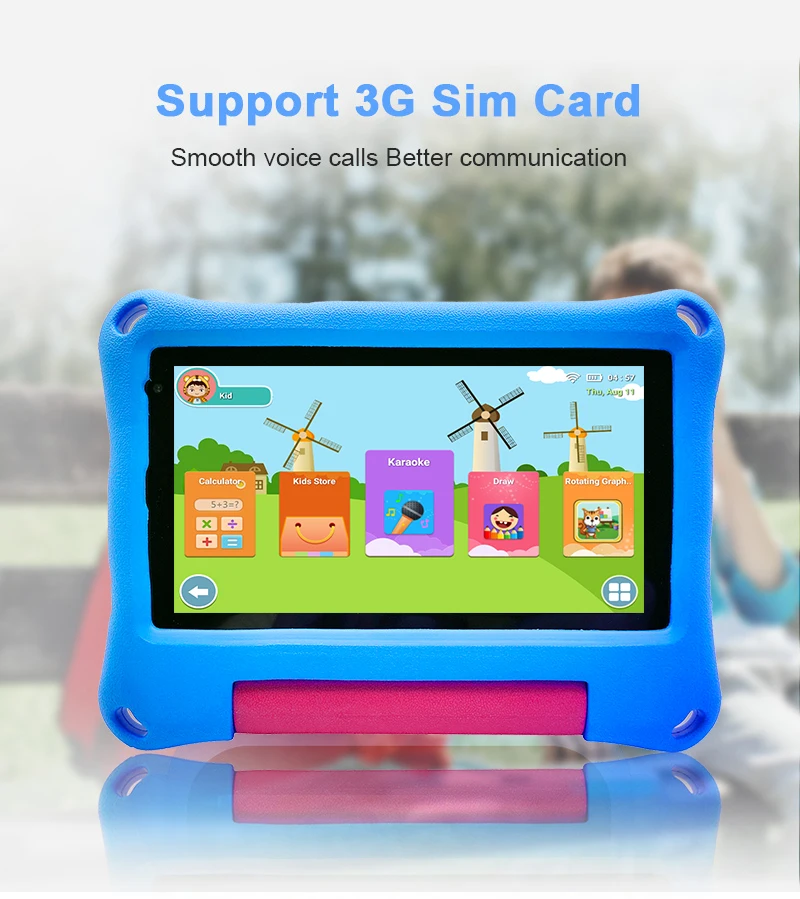 Android 7 Inch Rugged Tablet Toddler Parent Control 1gb+16gb 1.2ghz Quad Core Education Learning Tablet Pc For Kids