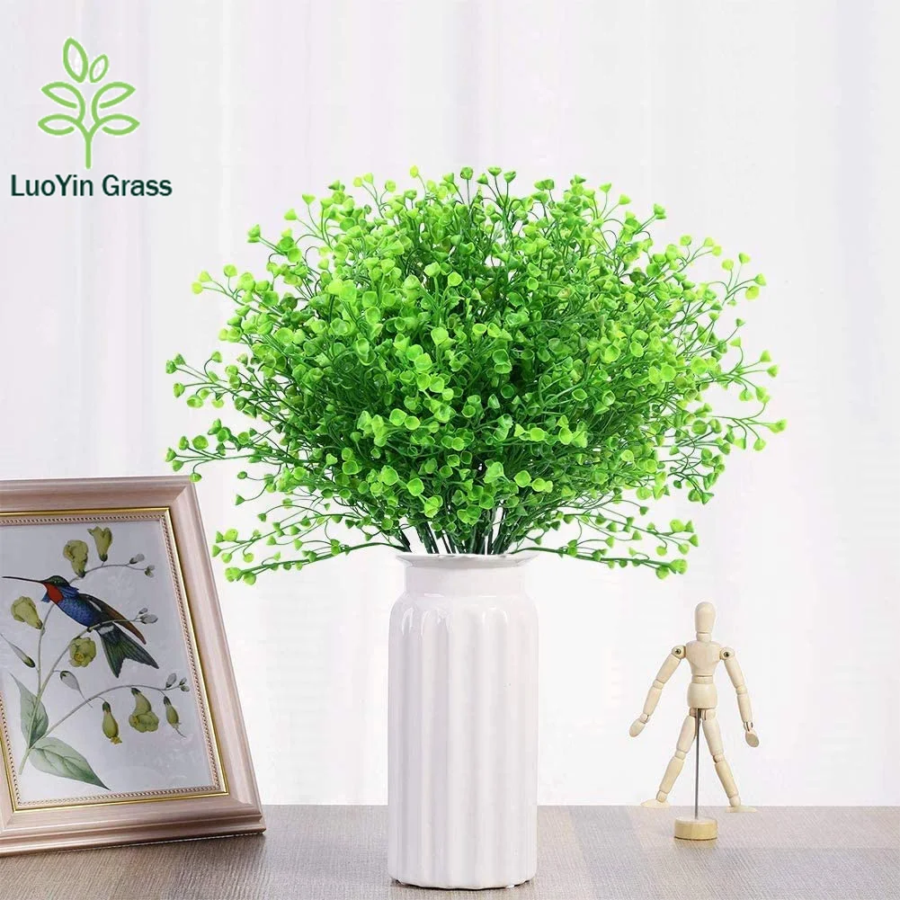 Artificial Greenery Plastic Plants Bell Grass Flowers Lifelike Patio Yard Corridor Indoor Outdoor Home Garden Decoration green