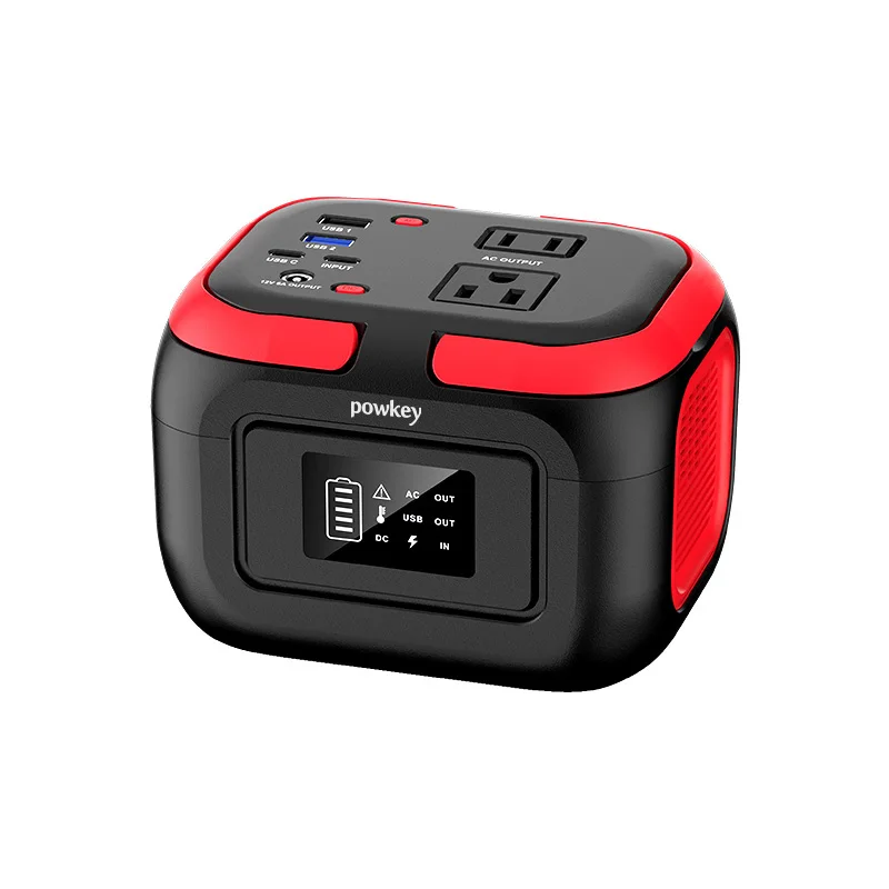 POWKEY 42000mAh 200W Solar Portable Power Station 110V/220V AC Portable Engergy with Lithium Battery Solar Generator inverter