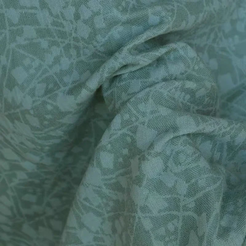 China factory luxury dress women irregular geometry raw material viscose jacquard blend rayon cotton fabric for clothing