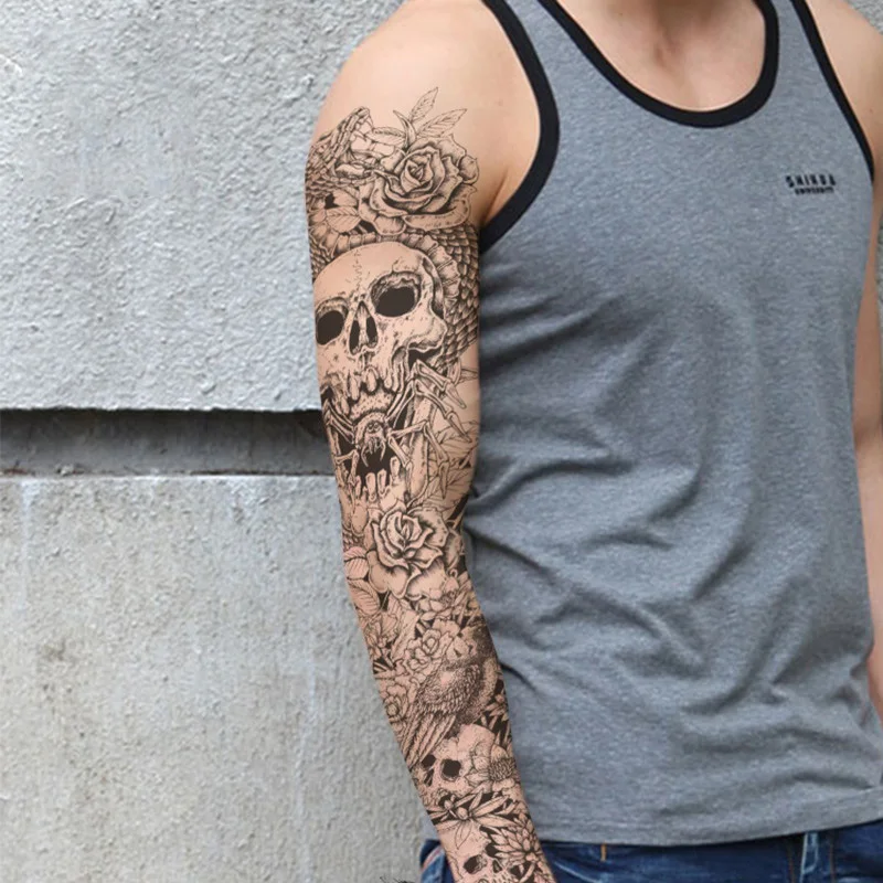 Custom Best Selling Super Big Tattoos Sticker Women Men Full Arm Shoulder Temporary Body Tattoo Designs