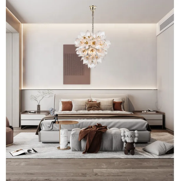 New crystal flower chandelier ceiling chandelier led Luxury indoor lighting home decoration for glass chandeliers