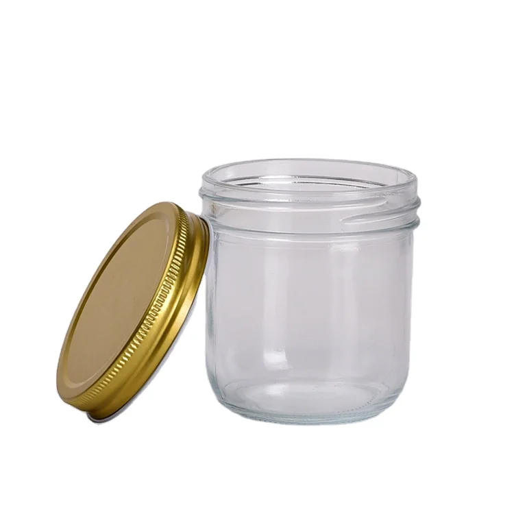 Wholesale 10oz 300ml Glass Bottle Wide Mouth Glass Mason Jar Caviar Jam Jar Cake Yogurt Cup Drink Milk Tea Cup