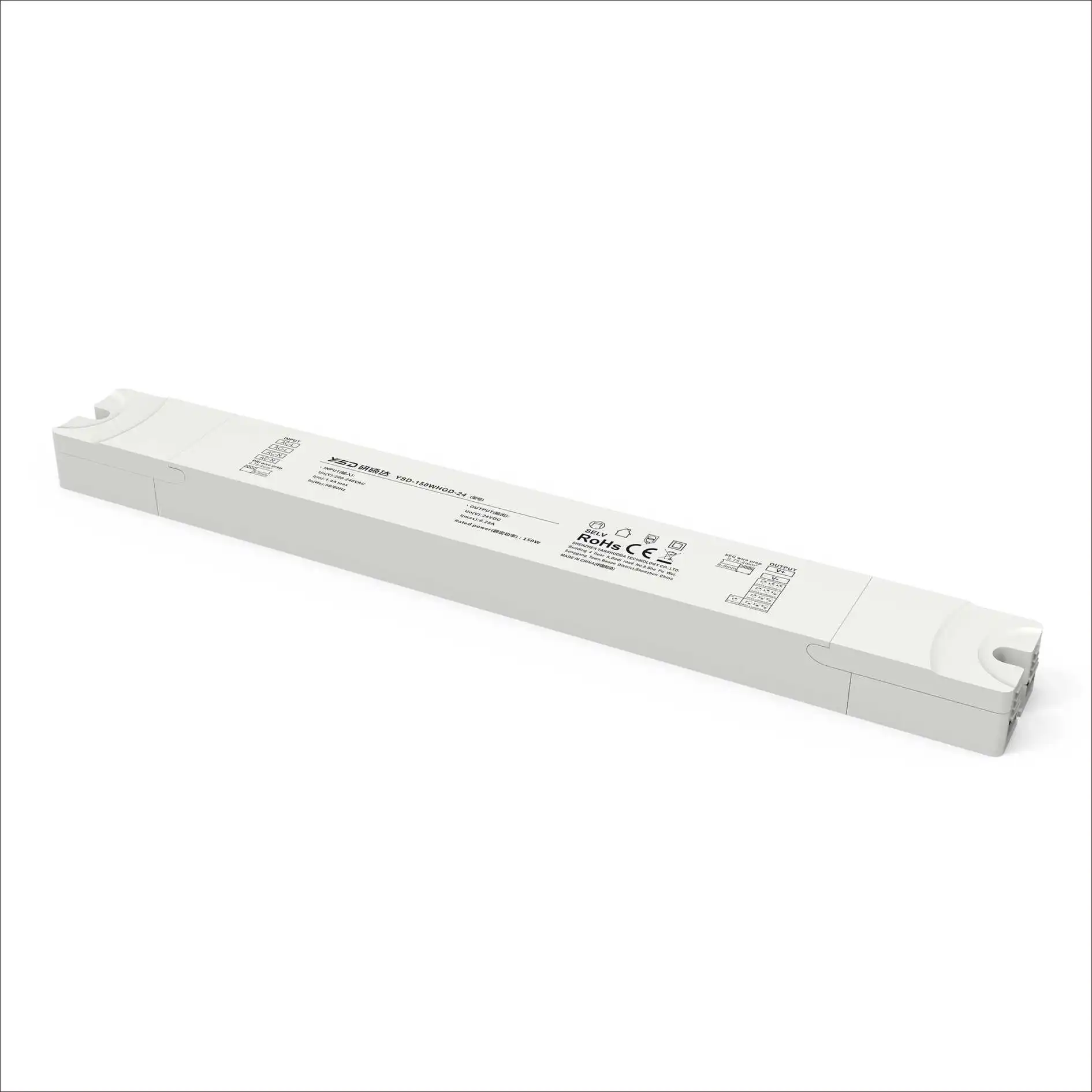IP40 small size linear led power supply 100w 200w 24v 12v led driver 100-240VAC CE CB TUV BIS ROHS