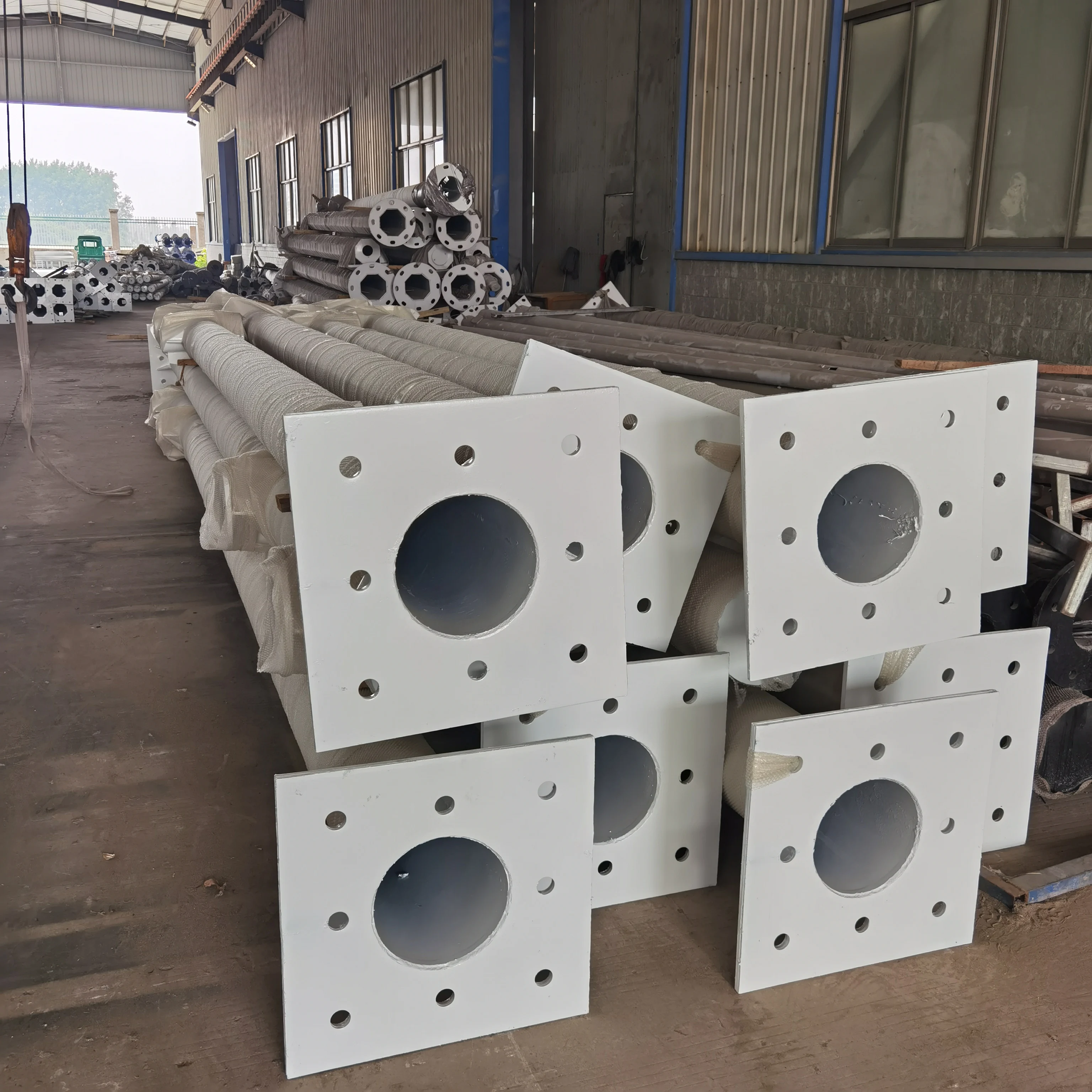 Hot Dip Galvanized Street Light Pole Outdoor Traffic Poles 3meter 5meter 6meter 8meter 10meter City Road Lamp Pole