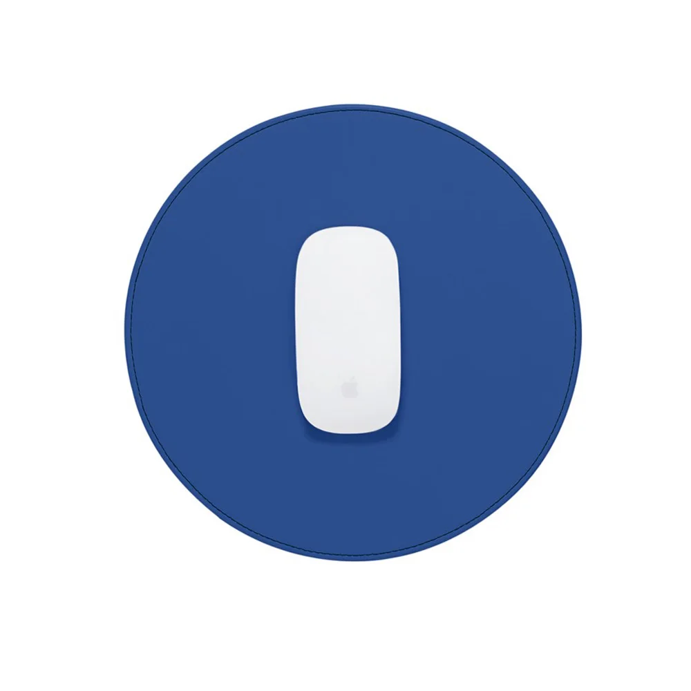 Круглый Пользовательский логотип оптовая продажа высококачественный модный коврик для игровой мыши гладкая искусственная кожа клавиатура и