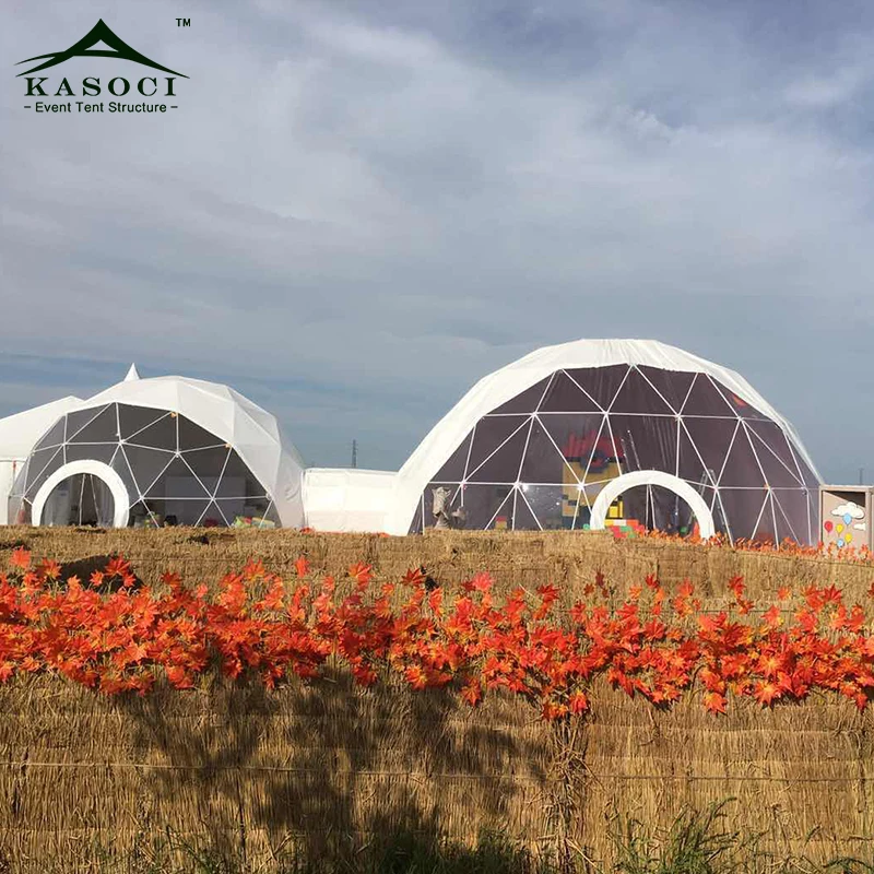 Large Eco Windproof Metal Frame Pvc Event Planetarium Geodesic Dome Camping Mongolian Yurt Tent