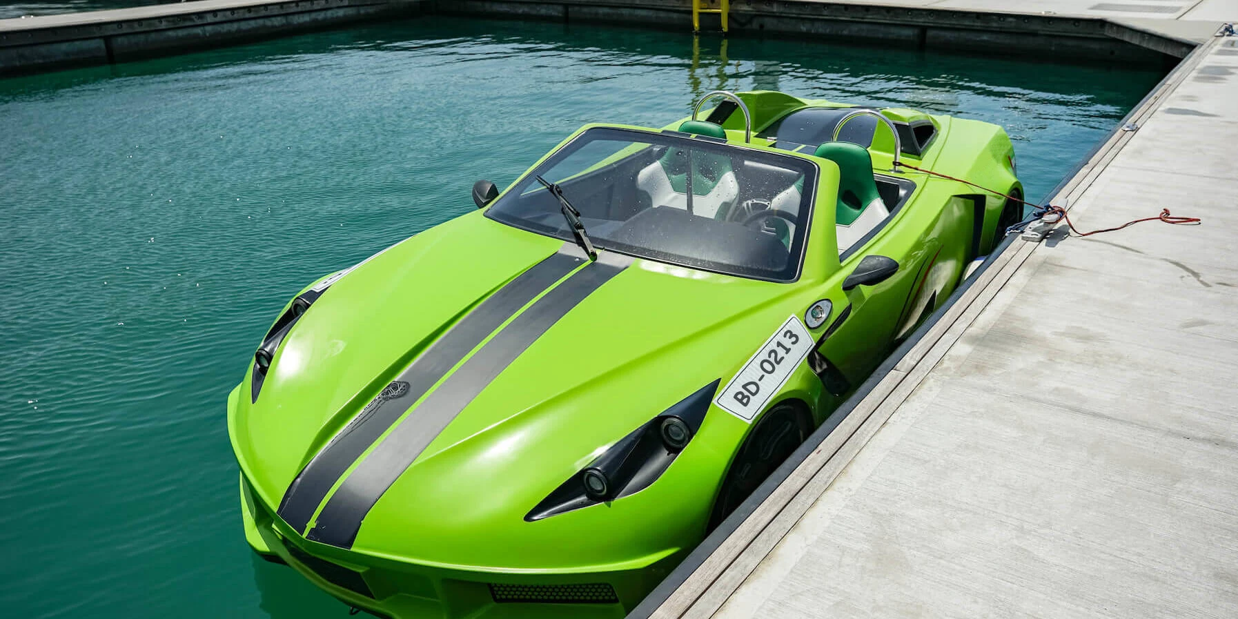 pleasure boat jetski car boat driving car boat on water