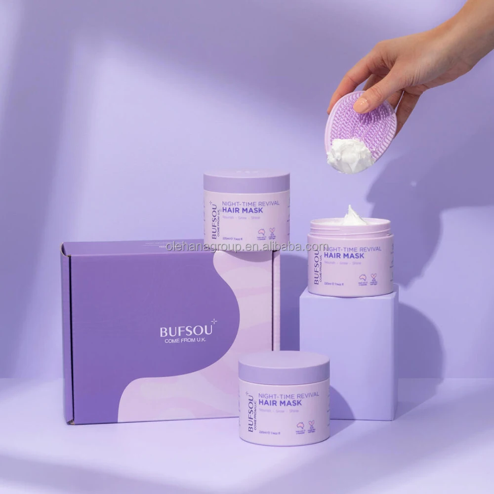 Professional Salon Hair Care silky smooth deeply hydrates moisturizes reduce hair loss Scalp Treatment Brush Hair Mask Set