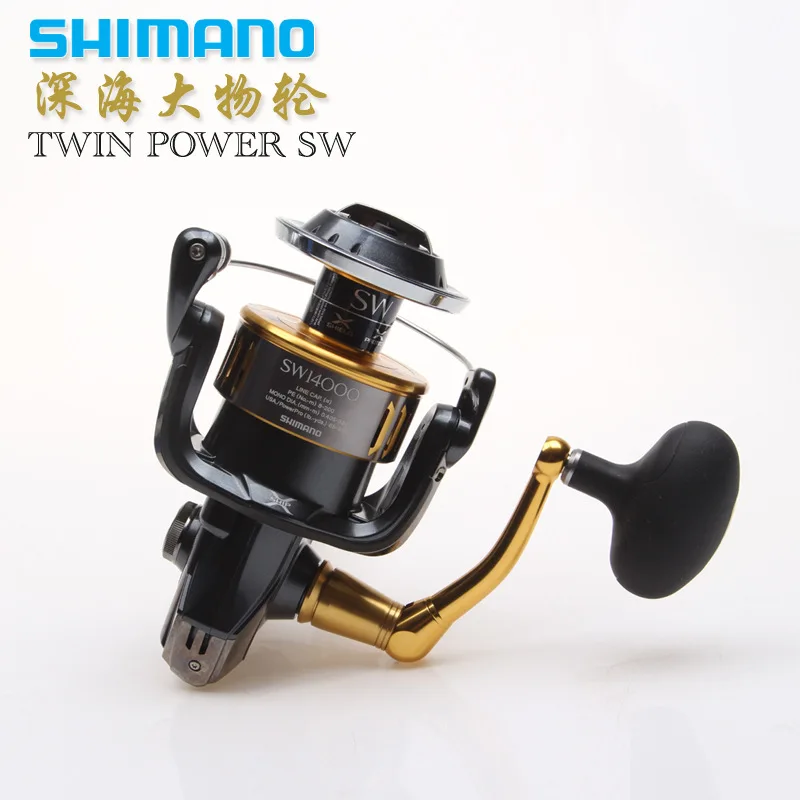  Shima-no TWIN POWER SW Series 4000 5000 6000 8000 100000 140000 Aluminum Metal Spool Waterproof Saltwater Spinning