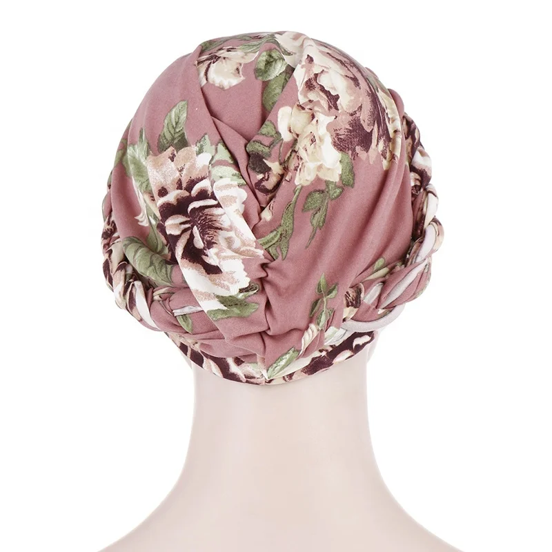 
Indian Arabian Muslim Braid Hat Women Print Hats 