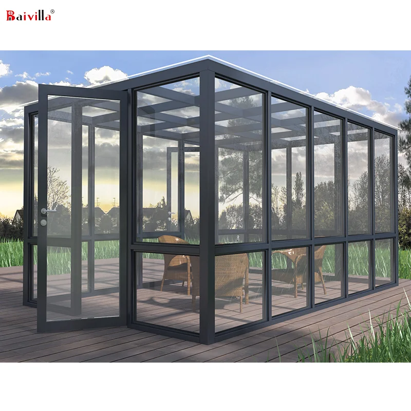 4 Season Sunroom Hurricane Proof Prefab Houses Glass Sunrooms Details Flat Roof Sunrooms With Swing Door