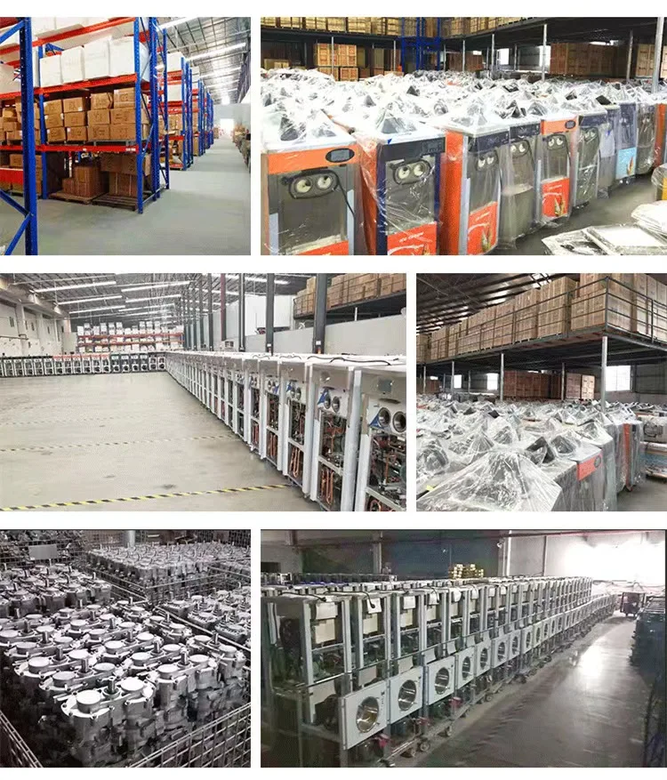 hot selling 3 flavor Floor Model machine ice cream with air pump  with double compressor system for sale