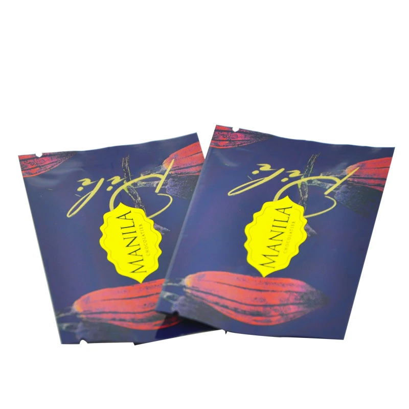 Custom Printed Designer Soy Ink Printable Colorful Side Gusset Biodegradable Aluminum Foil Bag For Tea