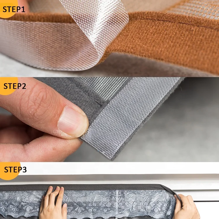 Multiple Patterns Zipper Closing Easy Window Mesh Screen Curtain