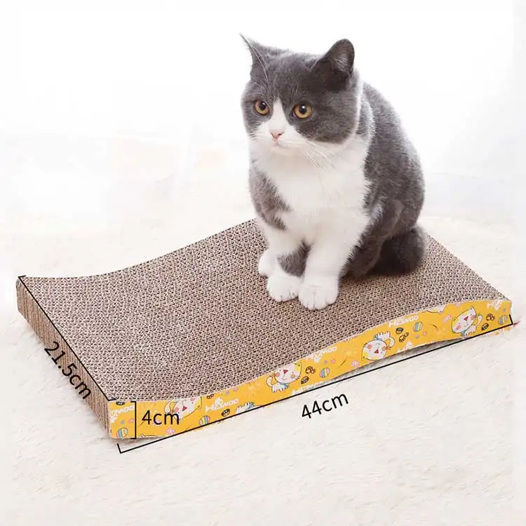 
Hot Sale Cat Scratcher Cardboard Cat Scratch Pad With Premium Scratch Textures Design Durable Cat Scratching Pad Reversible 