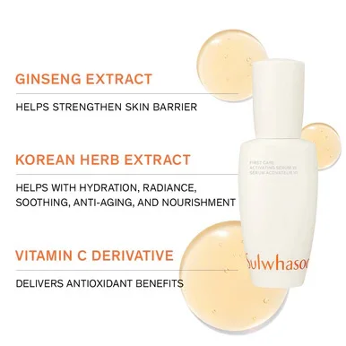 Korean Factory Good Price Moisturizing Hydrating Anti-aging SULWHASOO First Care Activating Serum 120ml