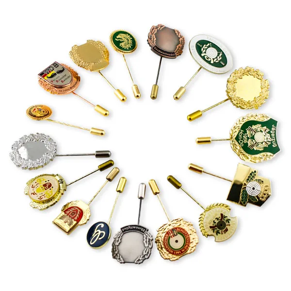 Manufacturer Direct Sale custom long decorative push brooch needle badge lapel pin