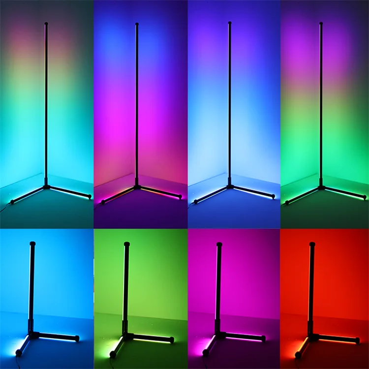 Minimalist Rgb Led Corner Floor Lamp Smart App Remote Control Living Room Corner Standing  Decorative Lighting