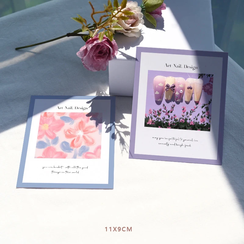 Boutique Marketing Press On Nail Application Instructions Cards  Business Card for press on nails