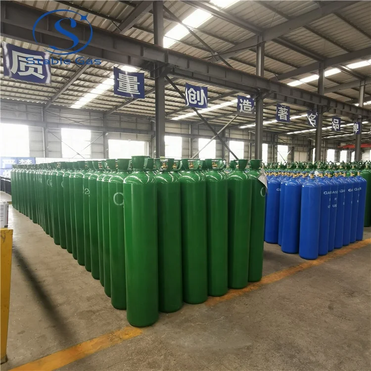 High Purity 99.999% Oxygen Gas 50L 200bar Oxygen Gas Cylinder Price