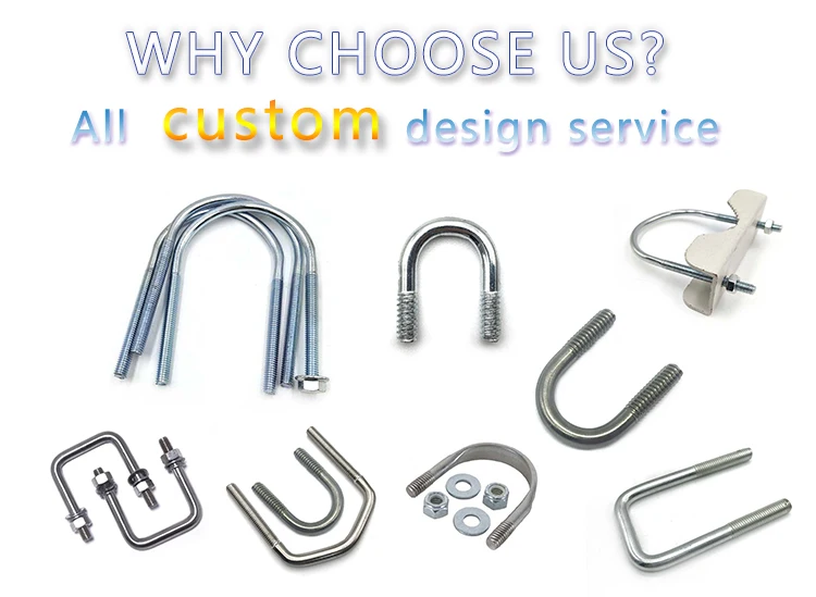 Clamp Clip Hose Custom High Quality Stainless Steel U Bolt U-Bolt Pipe Clamp Steel U Bolt Clamp