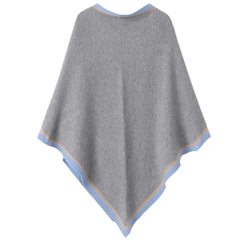 Knitted Jacquard Triangle Shawl Ladies Scarf Wool Cashmere Poncho Women Autumn Cashmere sweater manufacturer