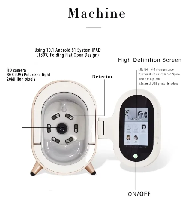 Wholesale High Definition Screen And Using 10.1 Android 8 System Ipad  Facial Skin Analyzer Facial Skin Analyzer Scanner