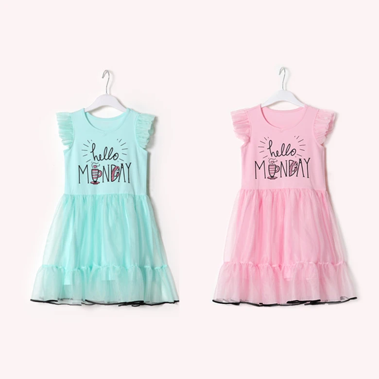 
Summer princess little children clothes flower baby girl dresses 3 to 5 years 