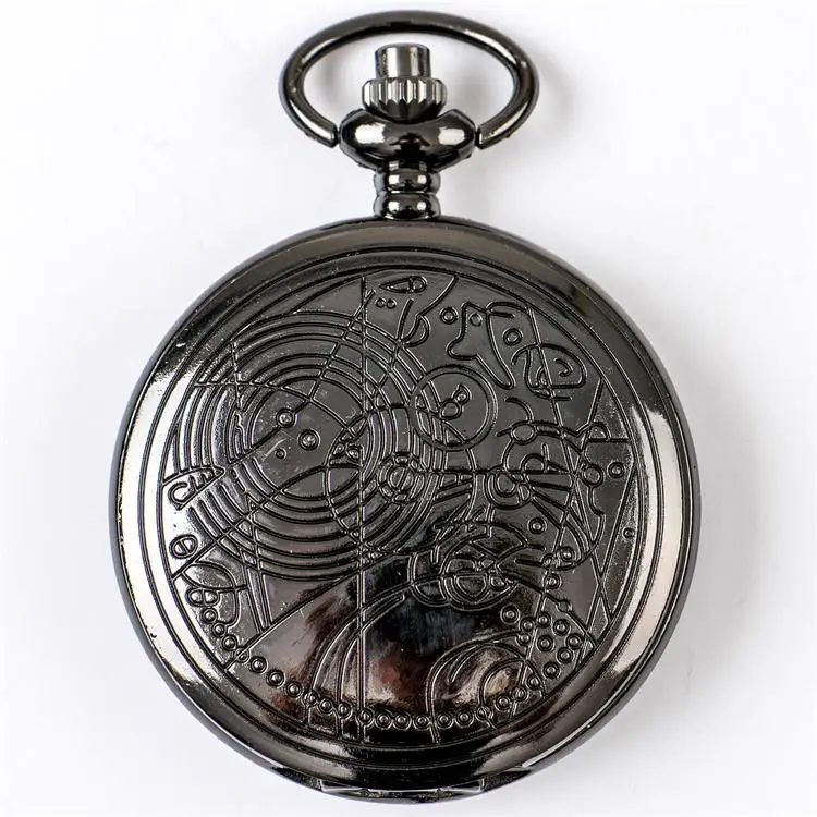 Wholesale Jewelry Necklace Clock Vintage Steampunk Accessories Dr Who Pocket Watch with Chain for Men Gift